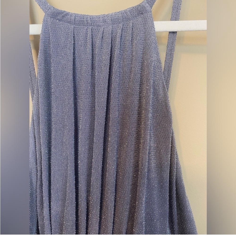 Show Me Your Mumu NWT Amanda Dancing Queen Shine Smoke Gray Sparkle Maxi Dress S - Picture 5 of 17